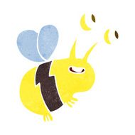 cartoon happy bee N19