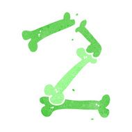 cartoon halloween bone number N91