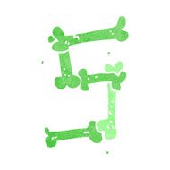 cartoon halloween bone number N95