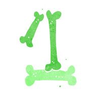 cartoon halloween bone number N96