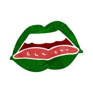 cartoon sexy halloween lips symbol N10