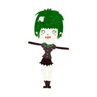 cartoon happy vampire girl N36