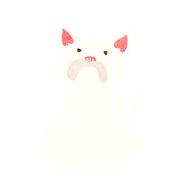 cartoon grumpy little dog N11