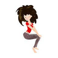 cartoon woman with big hair N10