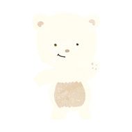 cartoon waving polar bear N38