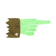 cartoon pointing halloween hand symbol N3