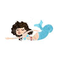 cartoon mermaid covered in tattoos N10
