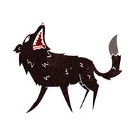 cartoon snapping wolf N6