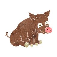 cartoon happy pig N6