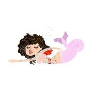 cartoon mermaid with tattoos N9