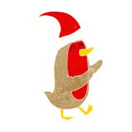 cartoon christmas robin N43