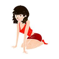 cartoon woman in sexy pose N16
