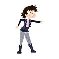 cartoon woman pointing N195