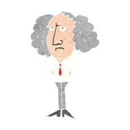 cartoon big hair lecturer man N7