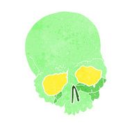 cartoon spooky old skull N5
