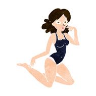 cartoon woman in lingerie N45