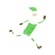cartoon running santa N11