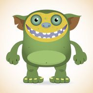 Smiling green monster