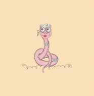 snake cartoon stand up N2