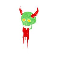 cartoon spooky halloween skull N11
