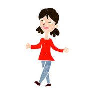 cartoon woman with no worries N34