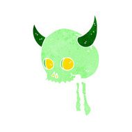 cartoon spooky skull N158