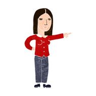 cartoon woman pointing N196