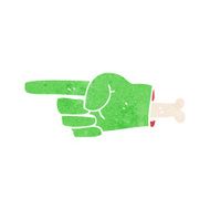 cartoon pointing zombie hand symbol N3