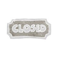Cartoon Closed Sign N9