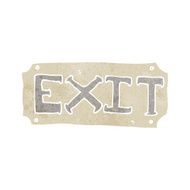 cartoon exit sign N18