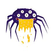 cartoon gross halloween spider N14
