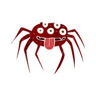 cartoon gross halloween spider N15