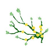 cartoon flowering branch N9