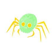 cartoon spooky halloween skull spider N9