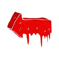 cartoon bloody pointing arrow N3