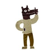 cartoon werewolf with idea N5