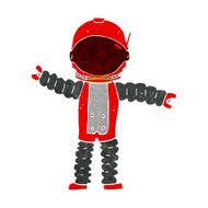 Cartoon Astronaut N128