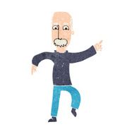 cartoon angry old man N140