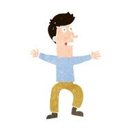 cartoon startled man N45