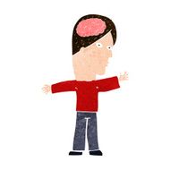 cartoon man with brain N9