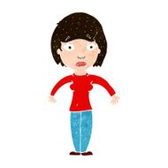 cartoon surprised woman N222