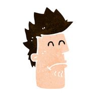 cartoon man feeling sick N8