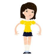 cartoon woman looking sideways N10