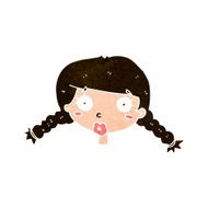 cartoon confused female face N9