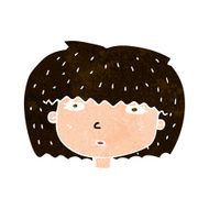 cartoon female face N137