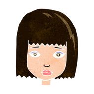 cartoon female face N138