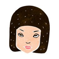 cartoon annoyed female face N9