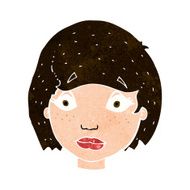 cartoon worried female face N8