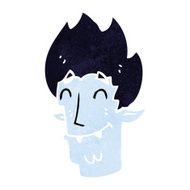 cartoon happy vampire head N9
