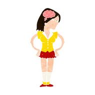 cartoon intelligent woman N18
